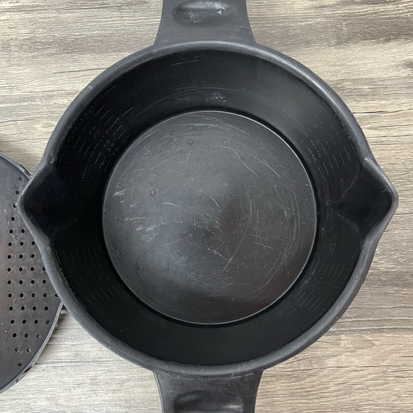 Pampered Chef Black Micro Cooker Large Microwave Steamer Strainer 2 Quart 2778 - Picture 16 of 16